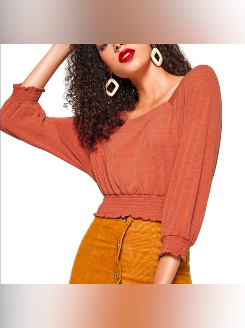 Free People Smocked Top